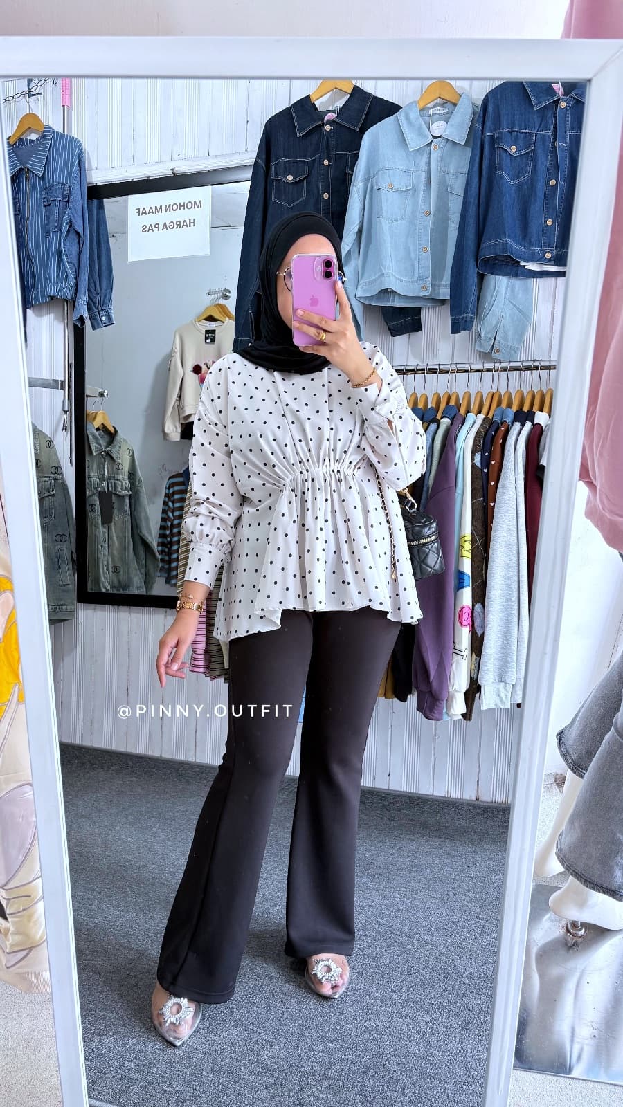 Blouse Polka Karet Dada