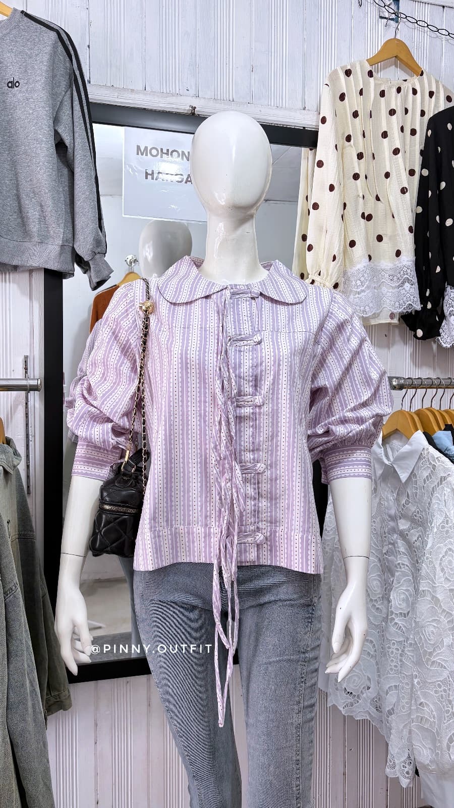 Blouse Salur Cheongsam — Lilac