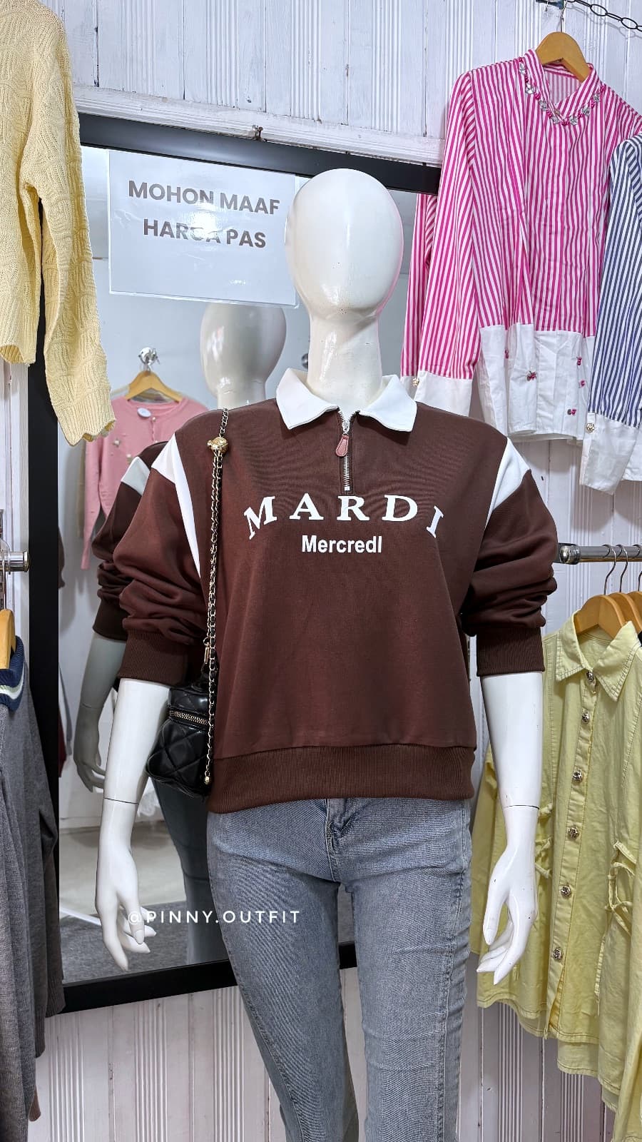 Sweater Mardi 2 Tone — Coklat