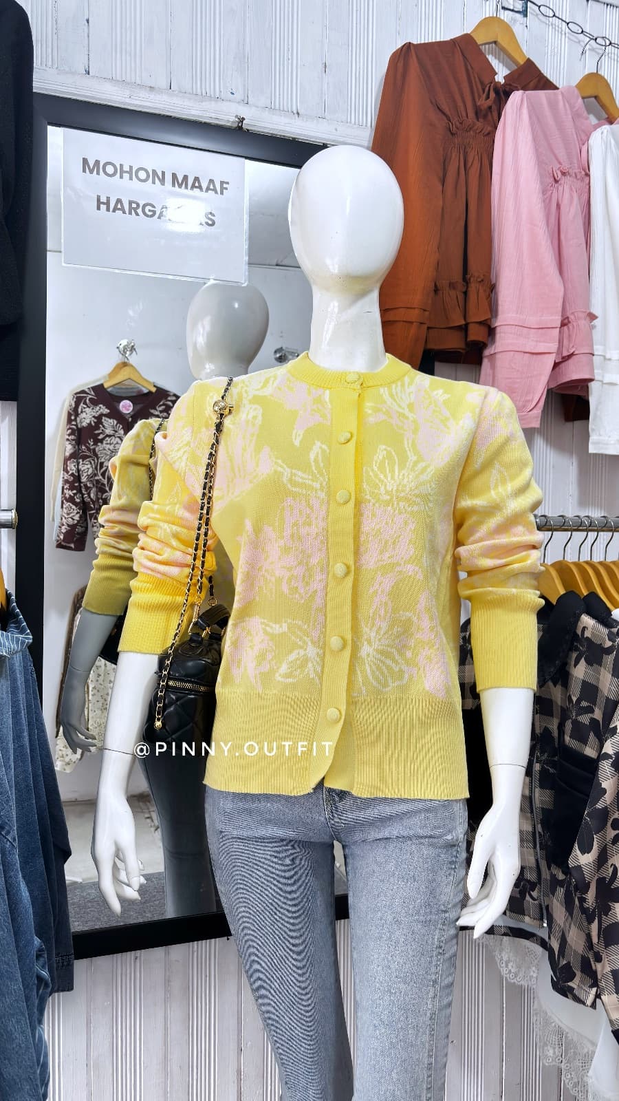 Cardi Knit Kupu — Kuning