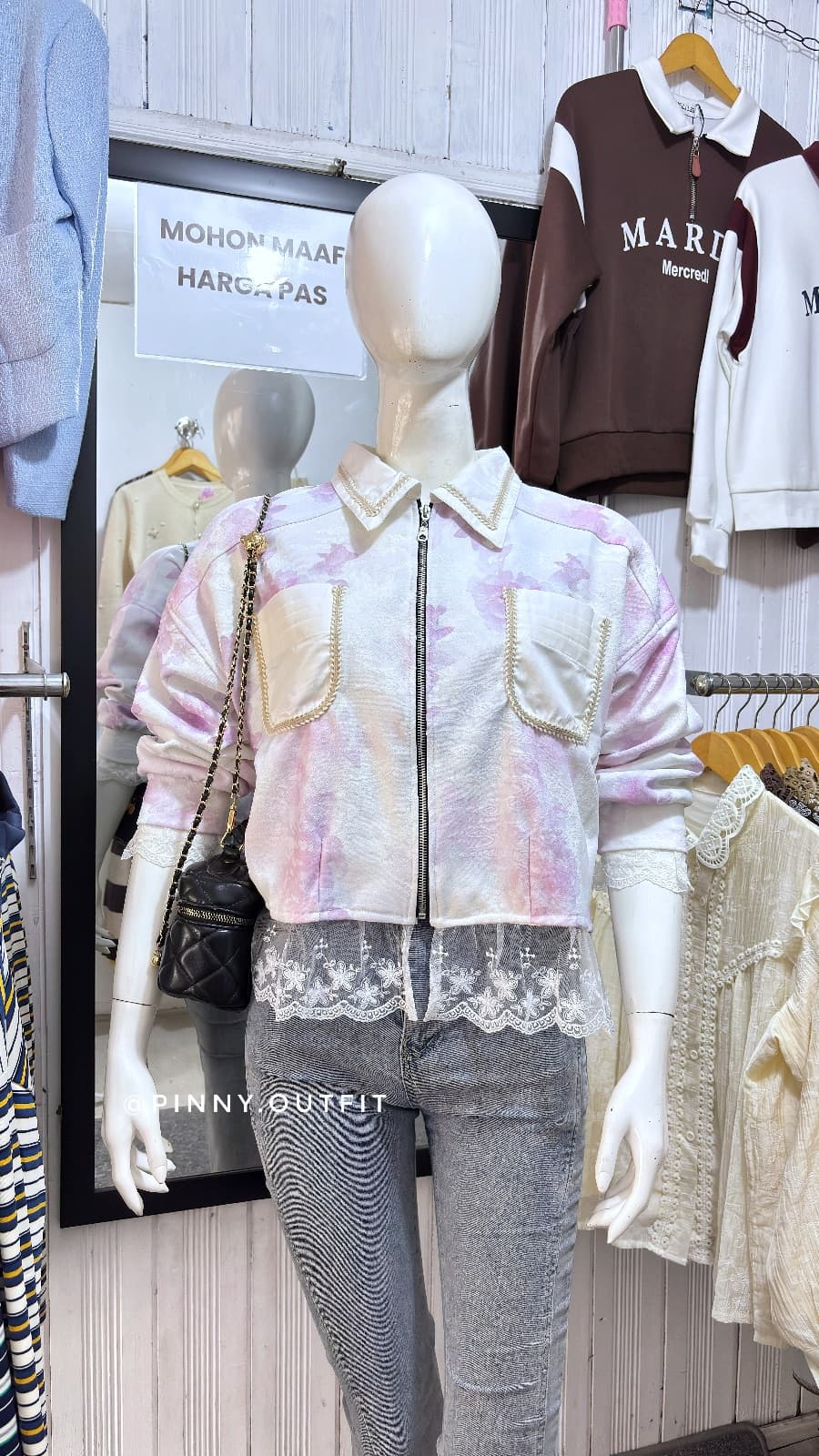 Semi Jaket Abstrak — Ungu